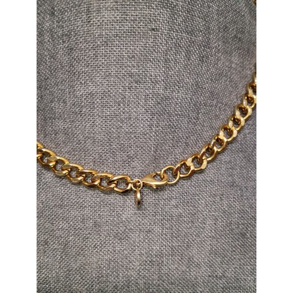 Goldtone Long Oval Necklace 30" Long - Picture 3 of 4